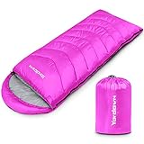 Yordawn Schlafsack Outdoor Camping für Erwachsene Kinder, Schlafsäcke Sommer Winter 3-4 Jahreszeiten, Deckenschlafsack Ultraleicht Sleeping Bag Kleines Packmaß Reiseschlafsack Wasserdichter, Rosa