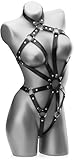 Love69toys – Damen Body Sexy - Frauen - Riemengeschirr Fischnetz Stringbody Negligee BDSM Dessous Reizvolle Nachtwäsche bodydoll Erotik Reizwäsche Gogo Bondage Fesselspiele Sexspiele