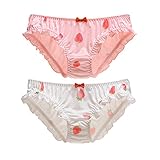 Joyralcos Japanischer Strawberry Print Bikini Panties 2er Pack Briefs Cosplay Anime Unterwäsche - - Einheitsgröße