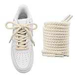 RYMAUP®Schnürsenkel aus dickem Seil, runde Schnürsenkel aus Baumwolle, Ersatzschnüre für Low Sneakers 140CM