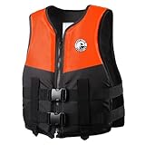Schwimmweste Erwachsene, Rettungsweste für Erwachsene & Kinder, Auftriebsweste Schwimmhilfe Verstellbare für Sup, Kajakfahren, Surfen, Wassersport, Sicher und verschleißfest (001 Orange, XXL)