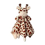CREVENT Baby Schmusetuch,Plüsch Komfort Schnuffeltuch für Neugeborene,Weich & Waschbar Kuscheltuch Schlaftier für Babys und Kleinkinder,Spielzeug 0+ Monate, Braun, Giraffe