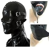 MFMYEE Latex maske Gummi SM Fetisch Dildo Penis Plug Bondage Maske-Rollenspielmaske(M)