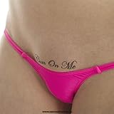 1 x Cum On Me - Schriftzug in schwarz - Sexy Kinky Fetisch Temporary Tattoo (1)