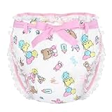 LittleForBig Seidig Erwachsene Band Omutsu Windel Überhose Bezug Waschbar Verstellbar Wiederverwendbar Wasserdicht - Baby Cuties Rosa M