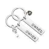 KUIYAI Schlüsselanhänger-Set für Paare, Besitzer und Besitzer, BDSM Papa DDLG Babygirl Geschenk, 5*1.2, Edelstahl