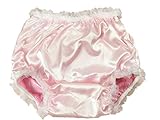 Haian ABDL Höschen aus PVC und Satin, Spitze, Größe M, Rosa