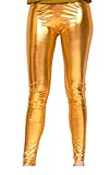 Folat 61715 - Legging Metallic, L-XL, Gold