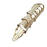 Gothic Cosplay Knöchelring Metall Vollfingerring für Halloween Party Cosplay Kostüm Zubehör Schmuck, Kunststoff