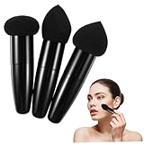 BELLIFFY 3St Herzförmiges Gesichtswasser Gesichtsausschlag Reise-Make-up-Stifte Bilden Beauty-Set kosmetikpinsel makeup brushes Make-up-Kosmetikzubehör Make-up-Schwämme für Frauen pp Black