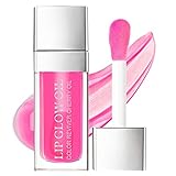 AOOWU Lip Glow Oil, Getönter Lippenöl Lipgloss, Long Lasting Lip Plumper Oil, Moisturizing Hydrating Lippen Care Lippenöl, Reduziert Feine Linien Nicht Klebriges Lip Gloss Tint(007)