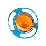AMNOOL-Universal-Gyro-Schüssel Anti Spill Bowl Glatte Auslaufsichere Schüssel 360 ​​° drehbare auslaufsicheres Essen Gyroscopic Bowl mit Deckel für Baby-Kinder Anti-verschütten