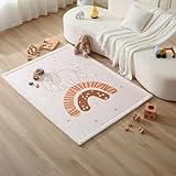 Wolkenweiche Spielmatte Baby 170x120x2,5cm – Teppich für Kinderzimmer mit hochwertigem Memory-Schaum – Krabbelmatte Baby mit Rutschfester Unterseite – Krabbeldecke, Kinderteppich, Tatami Matte