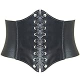 HANERDUN Damen elastischen Gürtel Spitzen-up-Korsett Taille Hüftgurt Drei Größen SSchwarz