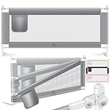 KESSER® Bettgitter 180cm Bettschutzgitter Kinderbettgitter für Kinder Babybettgitter Klappbar, Kinderbett Kinderbettschutzgitter Rausfallschutz, Bett & Elternbett hoch: 72 bis 96cm Grau
