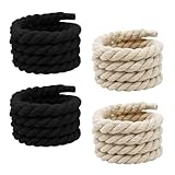 HFDONGL 2 Paar Rope Laces Dicke Schnürsenkel Rund 8mm Fat Laces Schnürsenkel 160cm für Turnschuhe Laufschuhe Sportschuhe