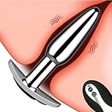 TDLPlus Anal Vibratoren Analplug mit 10 Vibrationsmodi und Fernbedienung Metall Buttplug Dildo Vibratorstarb Prostata Stimulator Vibrator Sexspielzeug für Männer Frauen & Paare