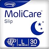 MoliCare® Slip Night - Windeln für Erwachsene bei mittlerer bis schwerer Harn- und Stuhlinkontinenz in der Nacht | zuverlässig, komfortabel & diskret | Größe L (120-150 cm Hüftumfang), 30 Stück