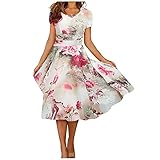 Sommerkleid Damen, Damen Kleider Sommer Kleid Lang Sommer Pieces Kleid Damen Crossdresser Kleid Kleider Damen Sommer Große Größen Plus Size Kleid Summer Dresses Sommerkleid (A08,4XL)