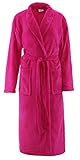 Brandsseller Unisex Bademantel Mikrofaser L/XL – Weicher Morgenmantel mit Schalkragen für Damen & Herren – Hausmantel ideal für Zuhause, Reise & Spa – Pink