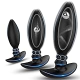 3 Stück Anal Plug Set Analplug Buttplug mit Stoßenden Stahlkugel, Hautfreundliche Analplugs Ø2,6cm Ø3,2cm Ø3,8cm für Frauen Männer Sex, Butt Plug für Anfänger & Fortgeschrittene Analspielzeuge yewuzer