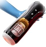 Masturbieren für Männer PINTLE Elektrische Cup-Masturbatoren mit 10 Saugen & Schlucken & Vaginalverengung & Kolbenbewegung,Leise Bohrmaschine Blowjob Sex Spielzeug für die Männer Paare Solo Sextoys