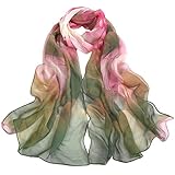 FAIRYGATE Seidenschals Damen 100% Seide Chiffon Leicht Seidentuch Silk Schal Halstuch Tuch Geschenk Frauen 38005