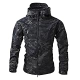 Generisch Tarnjacke Herren, Bundeswehr Jacke Windbreaker Tactical Jacket Winterjacke Black-Friday Us Warm Winter Armee Camouflage L