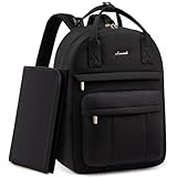 LOVEVOOK Wickelrucksack Baby Wickeltasche Rucksack mit Wickelunterlage Lässig Diaper Bag mit Kinderwagengurte Windeltasche Groß Kliniktasche Geburt Babytasche für Mama und Papa Schwarz