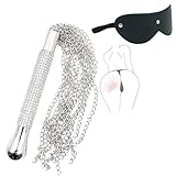 Qiyasex Sex Peitsche Kettenpeitsche Flogger Augenbinde Bdsm Peitschen Set Für Sex Whip Mit Metallkette, Spanking & Sinnliche Spiele, Bdsms Spielzeug Hart Für Paare