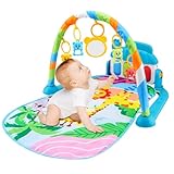 JIEBWCHA Baby Spieldecke, 72 * 40 * 47cm Krabbeldecke Mit Spielbogen Und Musik, Spielbogen Baby, Baby Spielmatte Fitnessstudio, Krabbeldecke Für 3-6-12 Monaten Baby, Als Geschenk Zur Geburt