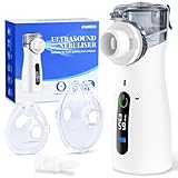 Inhalationsgerät Kinder & Inhaliergeräte für Erwachsene, Aufladbarer Inhalator, Ultraschall Nebulizer, Ultra Leise Inhalatoren, Mit Mundstück und 2 Masken, Suitable for Home & Travel