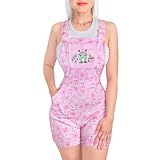 LittleForBig Kurze Latzhose Overalls Shortalls - Cottagecore Magic Latzhose Rosa S