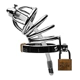 Master Series 4 Ring Stainless Steel Locking Male Chastity Cage