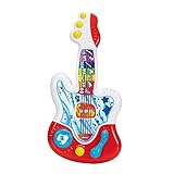 Chicco Meine erste elektronische Gitarre, interaktive Spielzeuggitarre, lehrt Spielen, Musiknoten, Lernspielzeug mit 3 Modi, +90 Sounds und Melodien, für Babys 9 Monate bis 4 Jahre