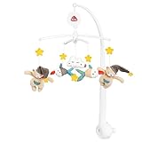 Fehn 060249 Musik-Mobile Bruno – Spieluhr-Mobile mit dem Bären Bruno und seinen Freunden – Melodie 'Weißt du wieviel Sternlein stehen' – Für Babys von 0-5 Monaten – Höhe: 65 cm, ø 40 cm