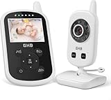 GHB Babyphone mit Kamera Baby Monitor mit ECO Modus Gegensprechen Gegensprechen Lange Akkulaufzeit Nachtsicht usw.