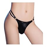 Faringoto Herren Sissy Tanga Unterwäsche Femboy Kleidung für Männer Höschen Slip Mini Bikinis, Schwarz, Einheitsgröße