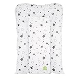 Babycalin Wickelunterlage, Flocke, 50 x 70 cm, Grau mit Sternen