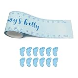 yanwuwa Wie groß ist der Bauch? inklusive 1 Bauchmaßband und 12 lustigen Baby-Shower-Spiel-Bauchspiel