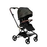 MoMi Kinderwagen ADELLE ab 6. Monat (bis 22 kg), klappbarer Buggy mit 360°-Sitz und 5-Punkt-Sicherheitsgurt, Einkaufskorb, mit Tragegriff zum Tragen nach dem Zusammenklappen