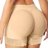 Damen Butt Lifter Po Push Up Gepolsterter Unterhose Hip Enhancer Shapewear mit 2 Herausnehmbarer Hüfte Pads Bauchkontrolle Höschen Hüft Unterwäsche Miederslips