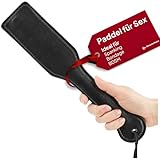 Obaie BDSM Paddel für Sex - Spanking Paddle BDSM aus Kunstleder von Sinful - 32 cm Sexspielzeug Spanking BDSM Paddle für Paare, Frauen & Männer - Schwartz Paddel Sex SM - Paddle Sex SM