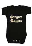 Baby Moo's Lustiger Baby-Strampler, Gangsta-Windel, für Jungen oder Mädchen, Hip-Hop-Rap-Musik, alternativer Body – Geschenk für Neugeborene oder Eltern, 6–12 Monate