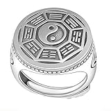 Pjeghbvop Herren Retro Legierung Taoist Für Chi Gossip Transfer Luck Neun Charakter Mantra Persönlichkeit Dominantes