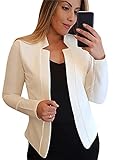 Yming Frau Anzug Blazer Weiche Interview Anzüge Business Blazer Langarm Blazer Weiß L