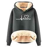 TYUIOP Hoodie Damen lang Kapuzenpullover Herren mit reiverschluss Baumwolle Damen Damenpullover Basic lssig Strand lwenzahn mit v Grafik Rundhalsausschnitt Kragen rotes Outdoor Reissverschluss