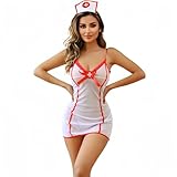 VicSec Sexy Krankenschwester Kostüm Damen Frauen Lingerie Dessous-Sets Babydolls Versuchung Cosplay Rollenspiele Pflegeuniformen Krankenschwester Kostüm Nurse Uniforms S-XL