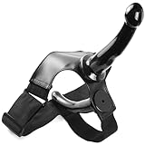 Doppel strapon-on für paare – Strap on doppelt penetration mit dildo black 19cm & 16cm verstellbar bis 110cm sexy spielzeug für die frau Fops D57