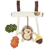 Bieco Kinderwagenkette Waldtiere Igel Kette - Spielzeug Kinderwagen Spielzeug - Mobile Kinderwagen Anhänger - Spielkette für Kinderwagen - Spielzeug für Babyschale - Activity Spielzeug Baby Stoff